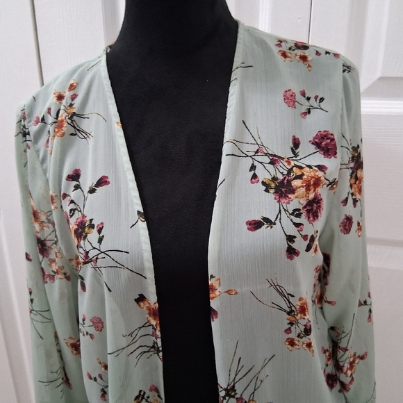 Rewind Open Floral Kimono/Cover Up   Size M - Picture 2 of 13
